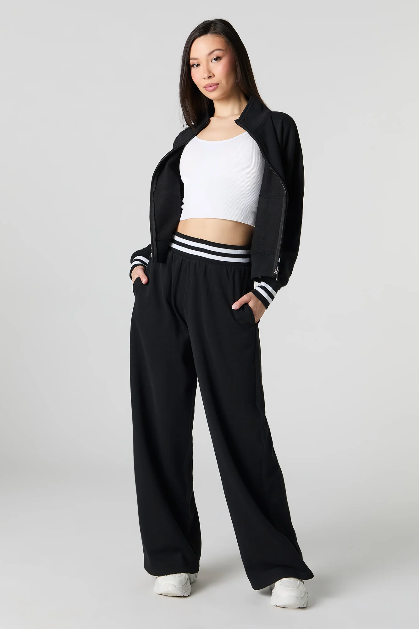 Active Striped Waist Fleece Sweatpant - Image 4