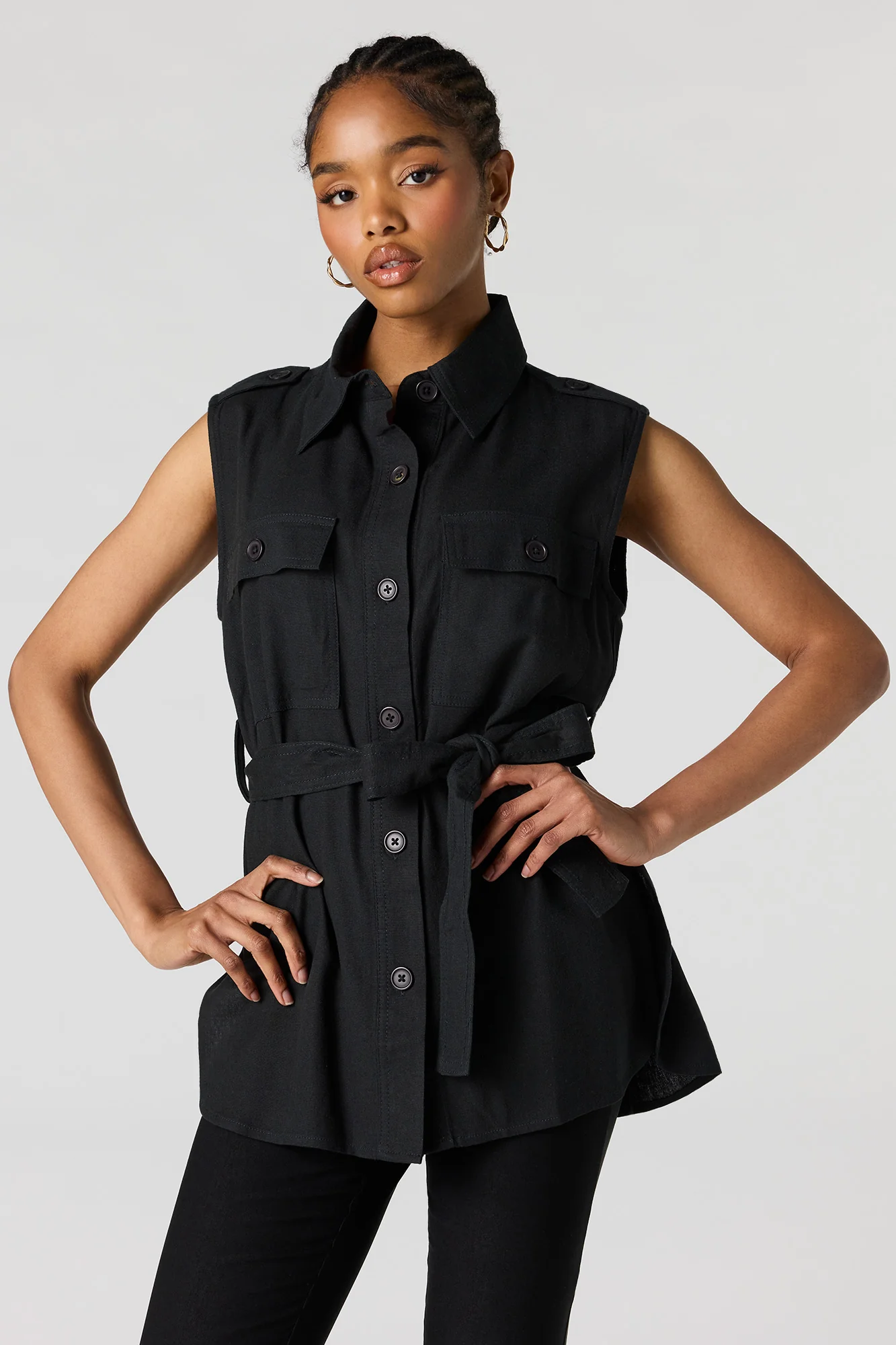 Button-Up Collared Vest - Image 4