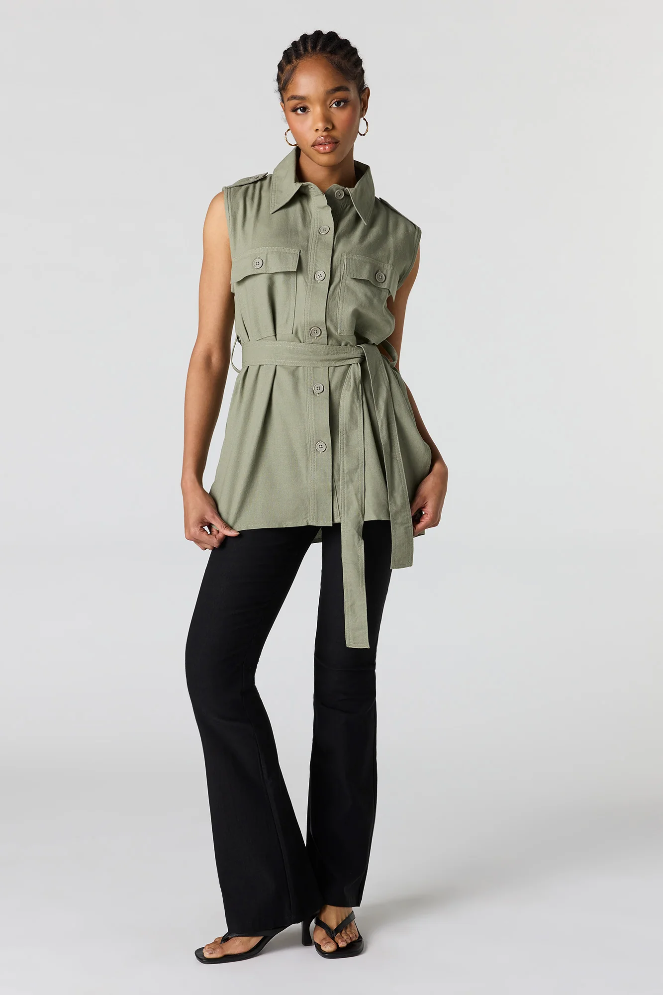 Button-Up Collared Vest - Image 9