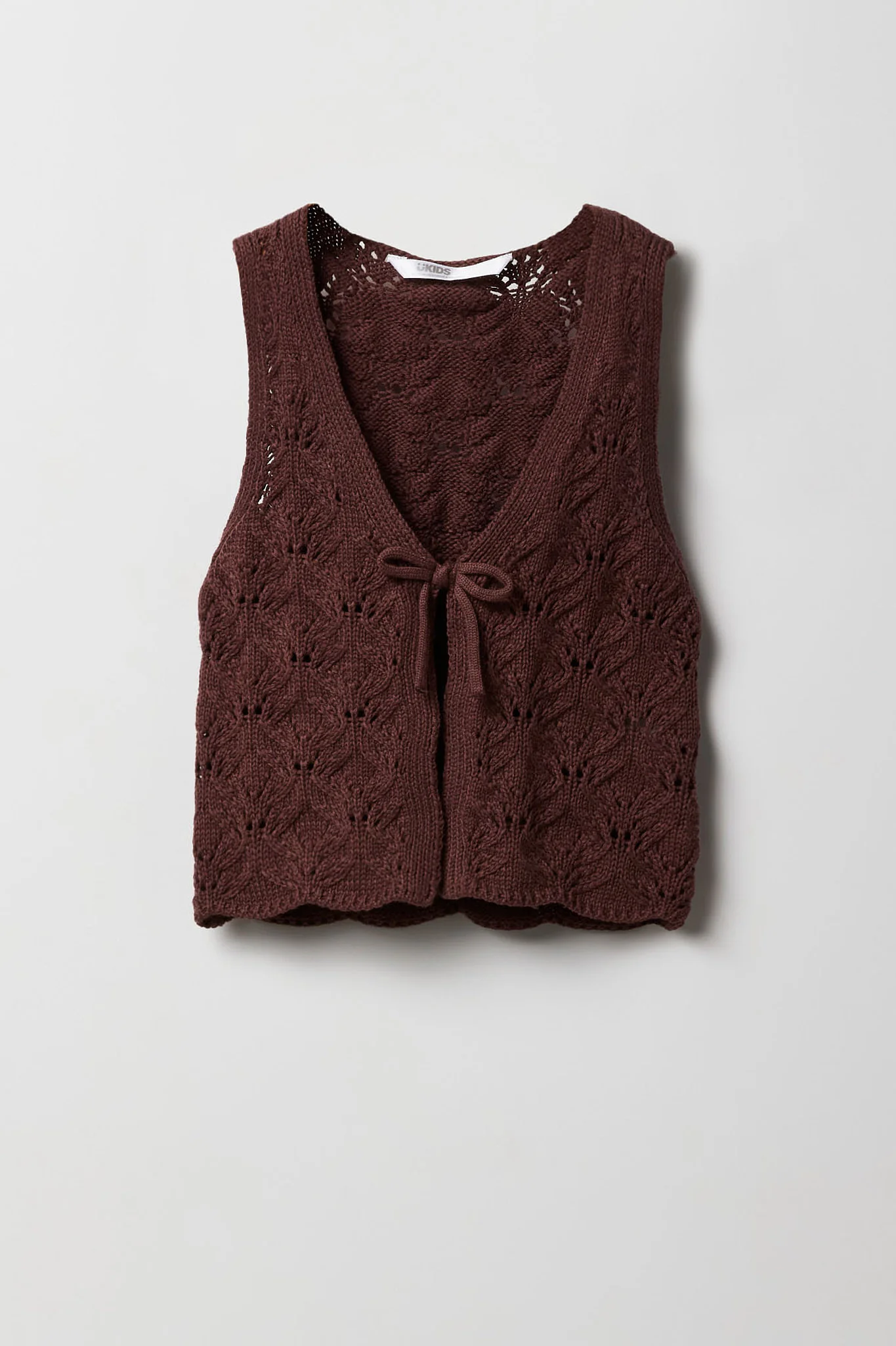 Girls Crochet Self-Tie Vest - Image 3